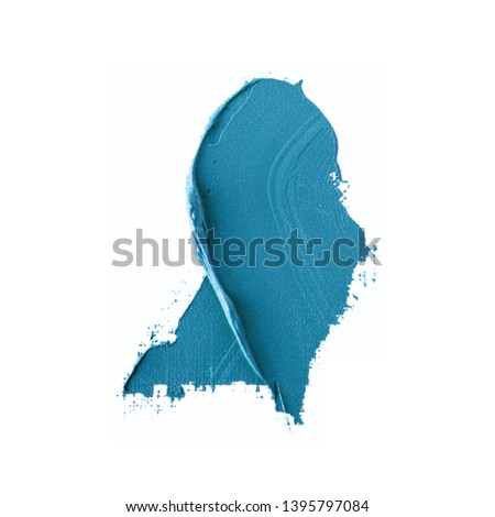 Paint smudge isolated on white background