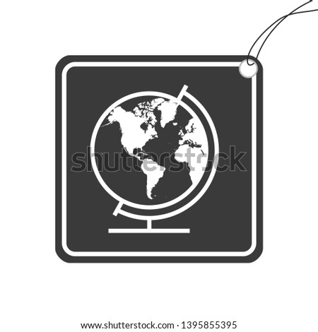 An Illustrated Icon Isolated on a Background - Globe North America  South America
