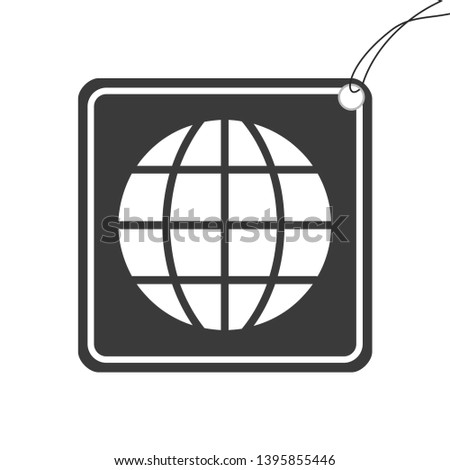 An Illustrated Icon Isolated on a Background - Globe Filled In