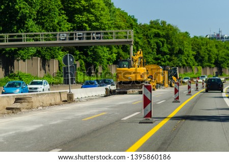 Repairs Works on a Germany Autobahn