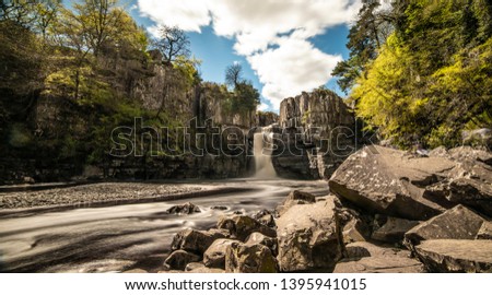 High force waterfall uk england north east Royalty-Free Stock Photo #1395941015