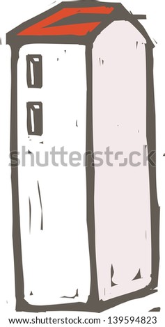 Vector illustration of a tall house