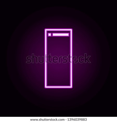 tablet neon icon. Elements of internet things set. Simple icon for websites, web design, mobile app, info graphics