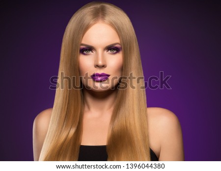 Beautiful hair blonde woman long healthy beauty hairstyle model