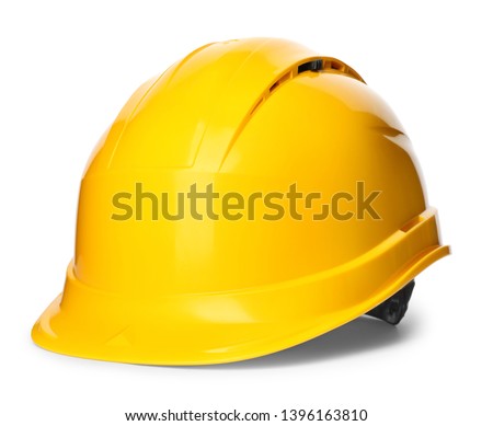 Safety hardhat isolated on white. Construction tool Royalty-Free Stock Photo #1396163810