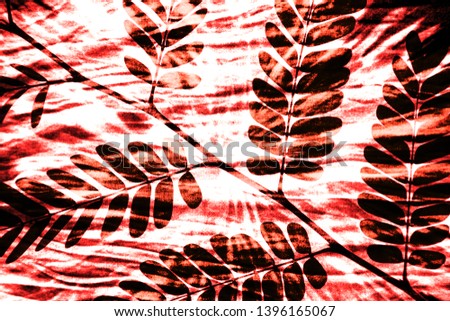 Abstract blurred patterrn with leaves for background
