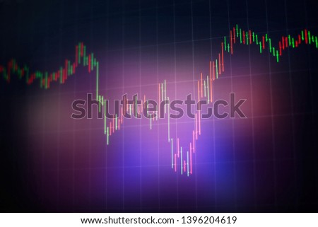 Business success and growth concept.Stock market business graph chart on digital screen.Forex market, Gold market and Crude oil market .