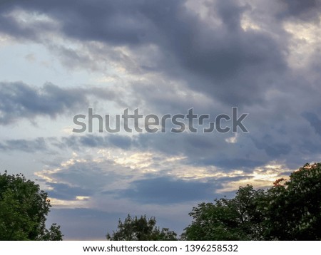sky view and black clouds