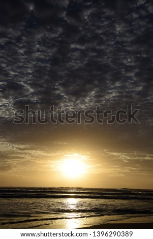 golden and colorful sunset at la reunion ocean seascape golden hour indian ocean island 