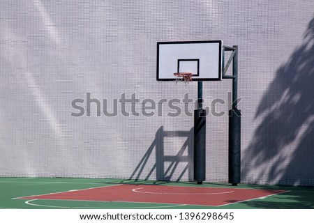 Basketball hoops in Basketball field 