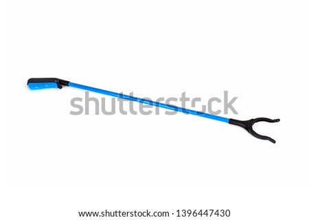 a blue and black reach extender on a white background Royalty-Free Stock Photo #1396447430