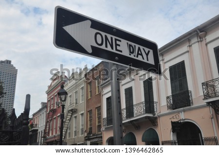 one day one way sign
