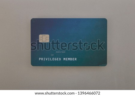 Highly detailed mock up  Green credit card on grey background