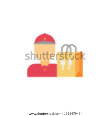 Food delivery, bag, courier, eat, food, restaurant color icon