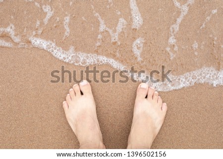 People standing on beach at Sea Sand Background