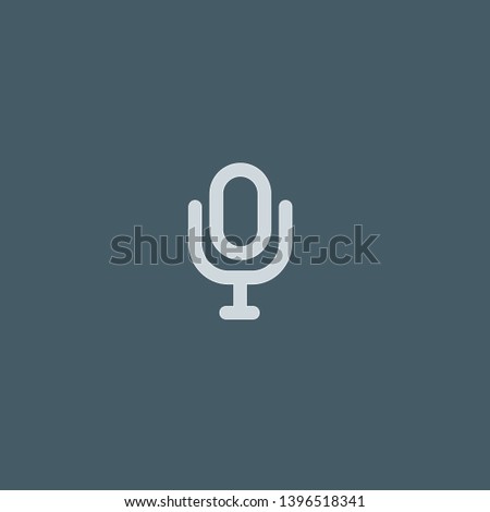 Microphone vector icon. Microphone concept stroke symbol design. Thin graphic elements vector illustration, outline pattern for your web site design, logo, UI. EPS 10.
