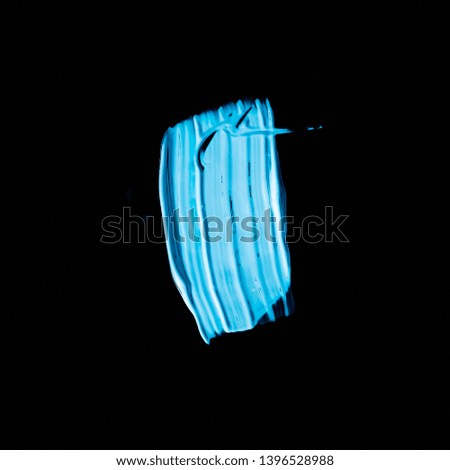 Art abstract, cosmetic product and hand painted design concept - Paint brush stroke texture isolated on black background