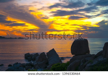 Seascapes in Khanh Hoa province, Vietnam.