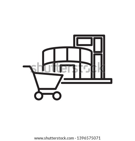 mall building icon vector template  Royalty-Free Stock Photo #1396575071