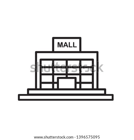 mall building icon vector template  Royalty-Free Stock Photo #1396575095