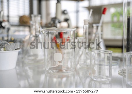 Scientist equipment and tools in scientific experiment science Laboratory