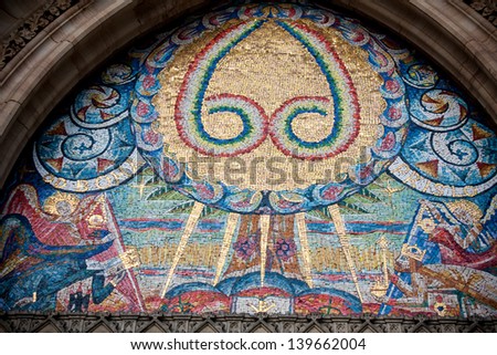 antique colorful mosaic