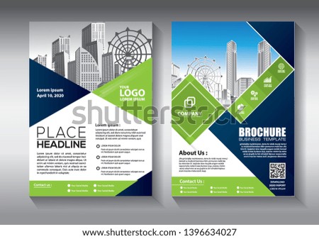 Business abstract vector template. Brochure design, cover modern layout, annual report, poster, flyer in A4 with colorful geometric shapes for tech, science, market with light background