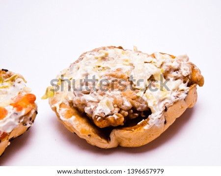 Burger on white background, fast food