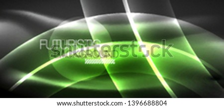 Neon light abstract waves design