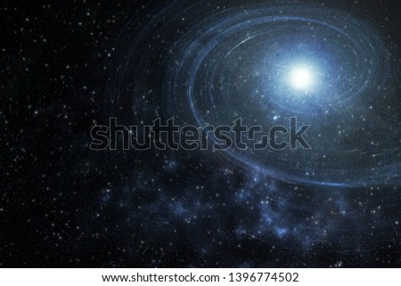 Starfield galaxy spiral- Elements of this Image Furnished by NASA