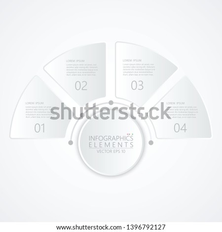 Abstract infographics number options template. Vector illustration.