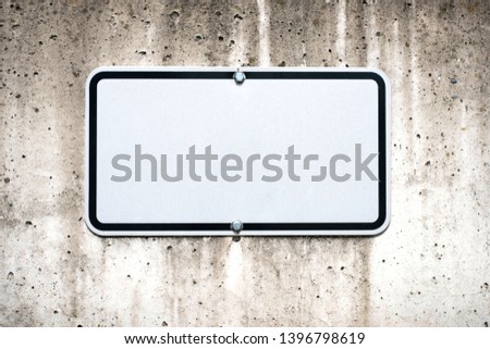 blank sign on wall mock-up -  parking spot sign mockup