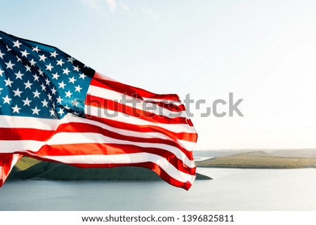 Patriotic holiday. American flag for Memorial Day, 4th of July or Labour Day.