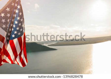 Patriotic holiday. American flag for Memorial Day, 4th of July or Labour Day.