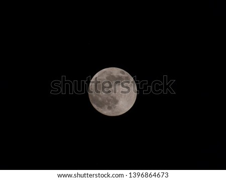 Night picture of a full moon