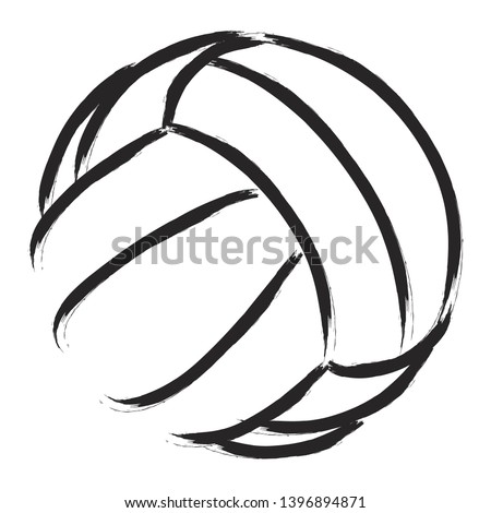 Stylized illustration of a volleyball  background. Sport vector 