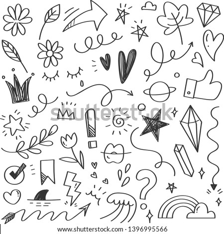 Hand drawn abstract scribble doodle  Royalty-Free Stock Photo #1396995566