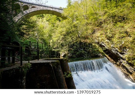 bridge over the river, beautiful photo digital picture