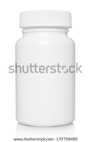 White medical container on white background   Royalty-Free Stock Photo #139708480