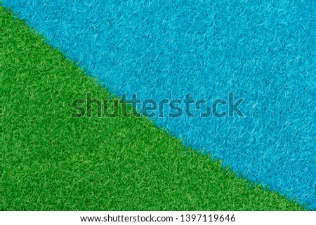 Soccer grass with two tone colors.