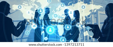 Global communication network concept. Worldwide business. Royalty-Free Stock Photo #1397213711
