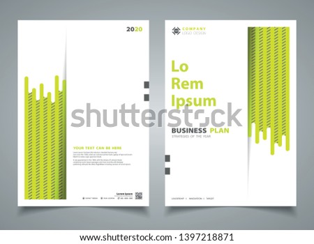 Abstract brochure green color new stripe line design template decoration. You can use for brochure template design, artwork, print, a4, template of cover design. illustration vector eps10