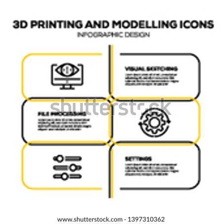 3D PRINTING AND MODELLING ICON SET