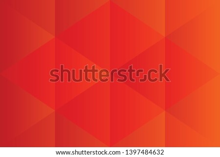 Abstract geometric orange color background, vector illustration