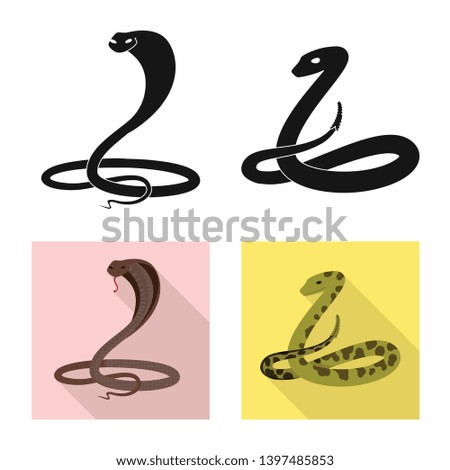 Vector illustration  mammal and danger symbol. Collection  mammal and medicine stock symbol for web.