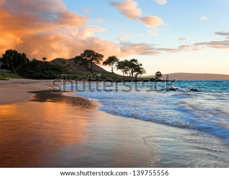 tropical beach in Maui, Hawaii