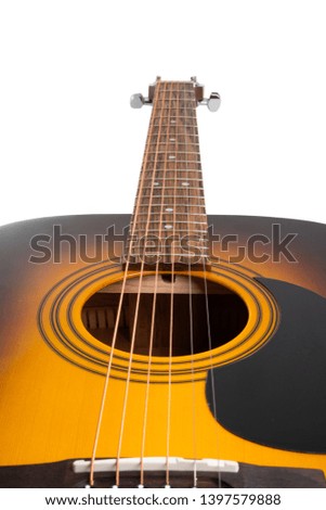 fingerboard guitar isolated on white background