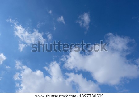 Bright blue sky with snow-white clouds speak of purity and freshness.