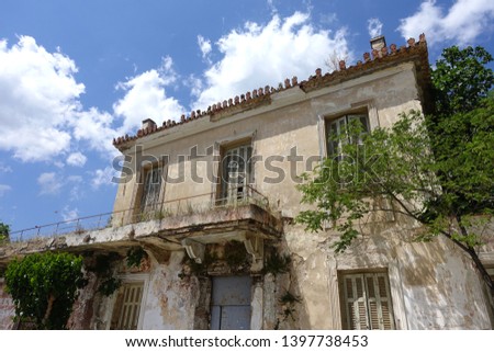 Photo from vintage neoclassic house in picturesque village of Marathonas, Attica, Greece
