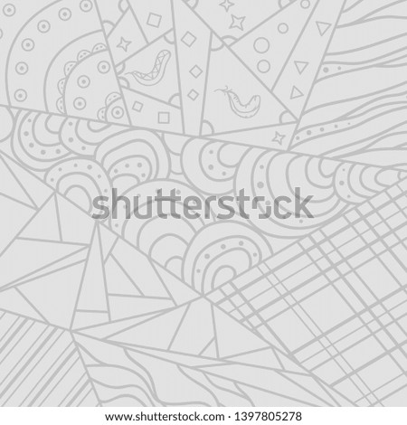 Square intricate pattern. Hand drawn mandala on isolated background. Design for spiritual relaxation for adults. Doodle for work. Black and white illustration